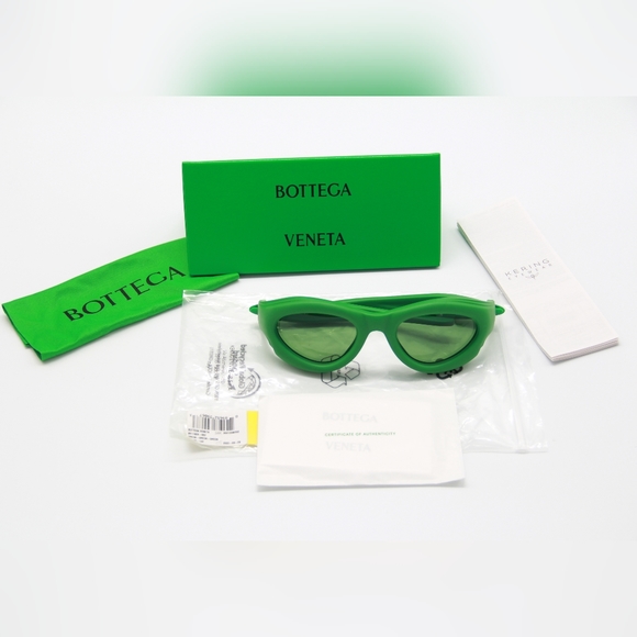 NEW BV1162S 002 BOTTEGA VENETA GREEN UNISEX SUNGLASSES BOTTEGA VENETA - Picture 13 of 13